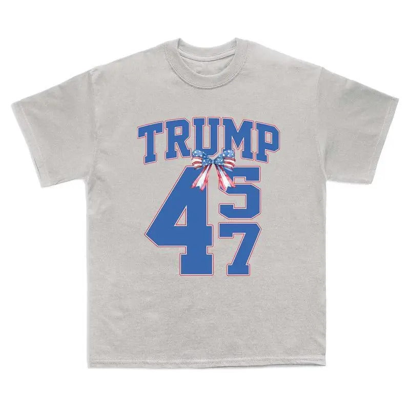 Trump 2024 Coquette Bow Shirt, Coquette Trump President 45 47 Shirt, Trendy Bow Trump 47th President Shirt, Trump Won...