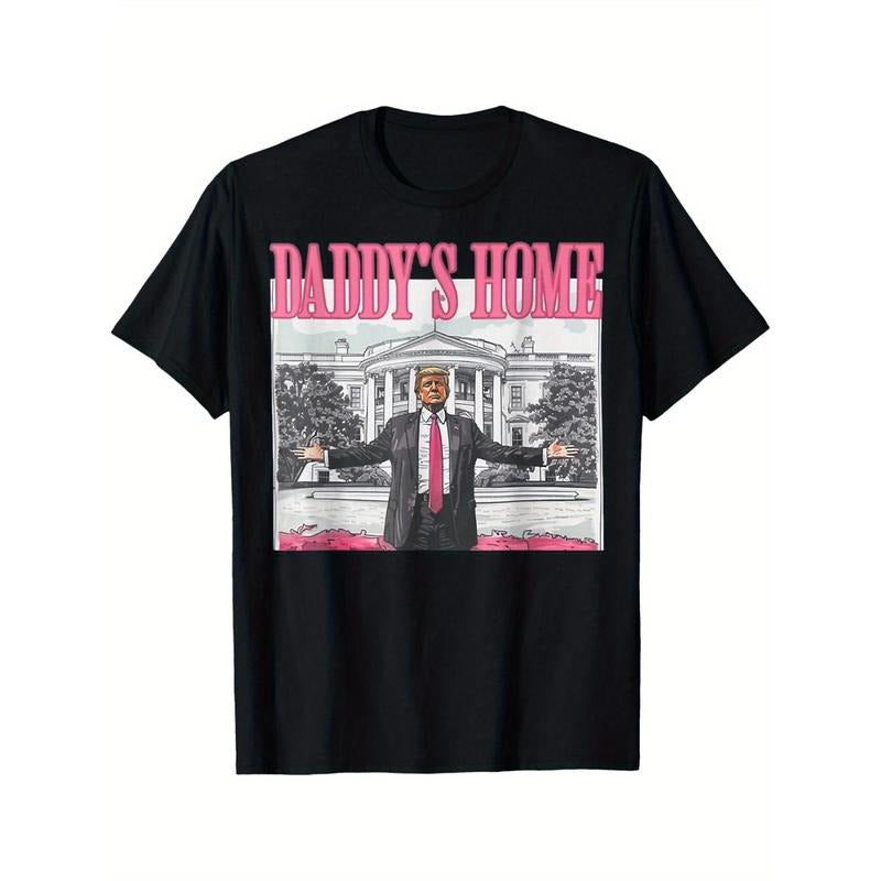 Trump 2024 Recaptures America, Dad's Home Trump Pink 2024 T-shirt made in usa Hoodie, Sweatshirt | RetroVerseTees.com