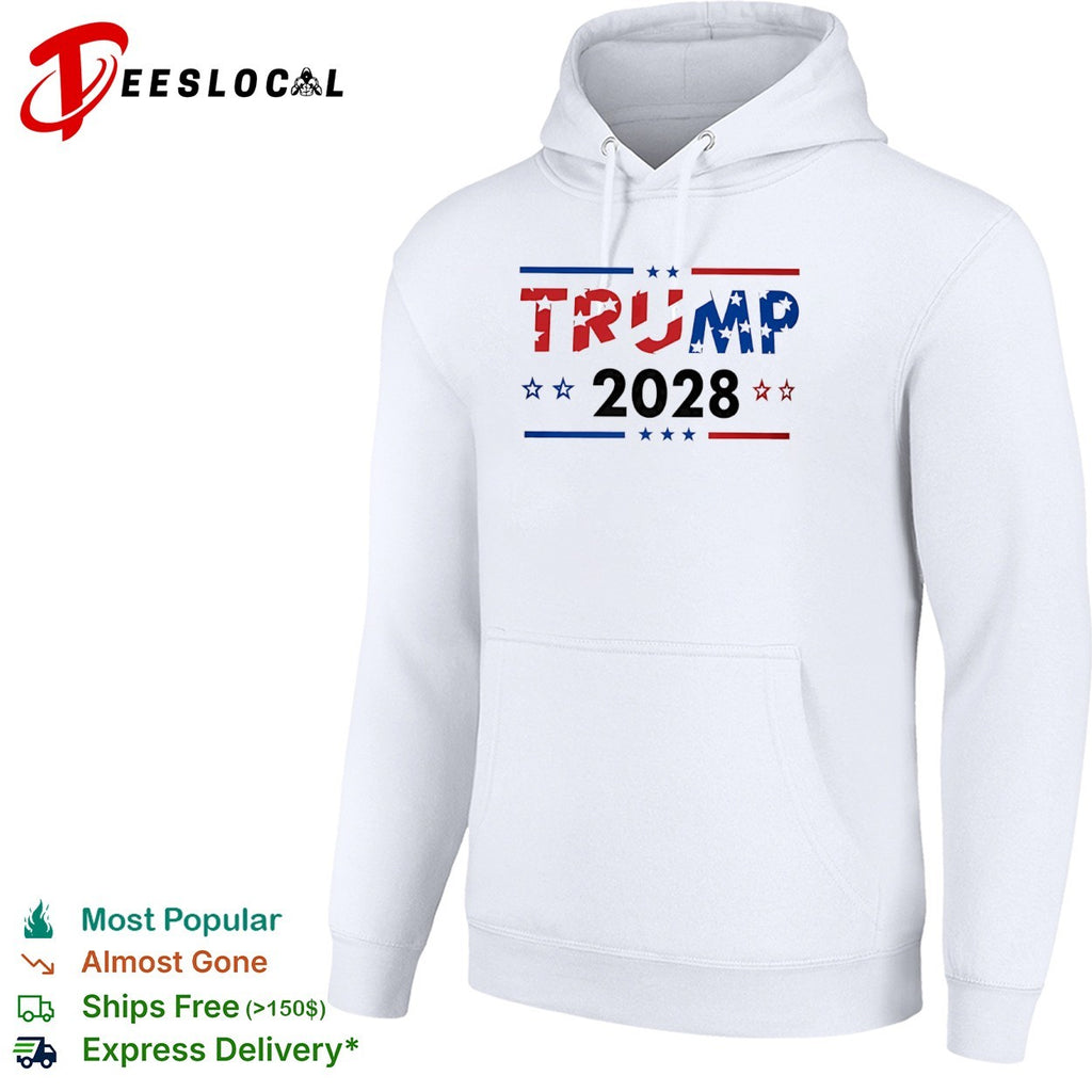 Trump 2028 patriotic stars and stripes shirt