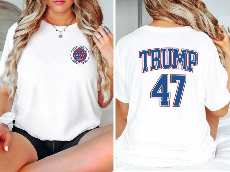 Trump 47 Shirt, Election Season 2024 T-shirt, 47th President Shirt, Matching Supporter Tee, Patriotic Short Sleeve,...