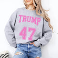 Trump 47 Sweatshirt Pink Trumpshirt Trump Rally Pullover MAGA Merch Trump Vance 2024 Crewneck Funny Trump Shirt...
