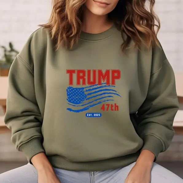 Trump 47th President Sweatshirt, Inauguration Day Shirt ,Trump Train sweatshirt, Trump 47 sweatshirt, American Flag, Make...