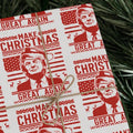 Trump Christmas Wrapping Paper Make Christmas Great Again Wrapping Paper Funny Christmas Gift Paper MAGA Gift Wrap...