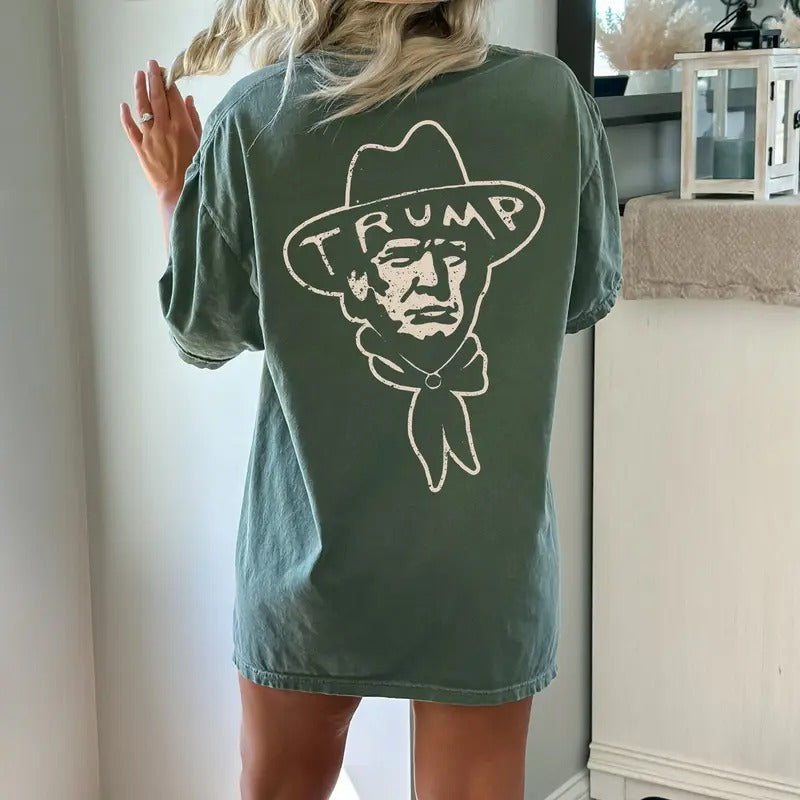 Trump Cowboy T-Shirt - Western Donald Trump, Cowboy Trump Shirt, MAGA T-Shirt, Election 2024 Shirt Hoodie, Sweatshirt