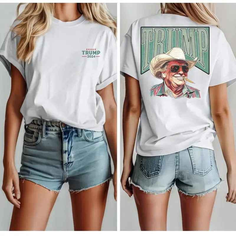 Trump Daddy Western Cowboy Shirt, Make America Great Again, Trump Fighting Shirt, Trump Arrest This Shirt, Trump...