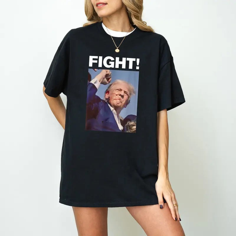 Trump Fight Shirt, President Donald Trump 2024 Shirt, God Bless Trump Shirt, Support Trump Shirt, Trump 2024 Election...