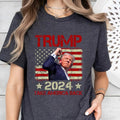Trump Fist Pump Shot At T-Shirt, Assassination Attempt, Trump 2024 Trump for President T-Shirt Trump Hero Trump Survives...