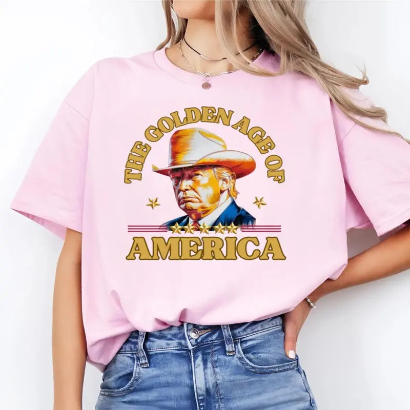 Trump Golden Age T-Shirt Western Cowboy Tee MAGA & Trump Western Shirt, Golden Age FOG America Pride Hoodie, Sweatshirt