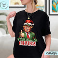 Trump I'll Be Home for Christmas T-Shirt, Humorous Trump Christmas T-Shirt, Christmas Republican Sweater, Christmas Santa...