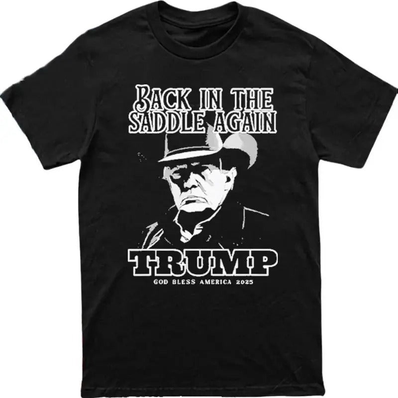 Trump Inauguration back in the saddle again  2025 shirt Hoodie, Sweatshirt | RetroVerseTees.com