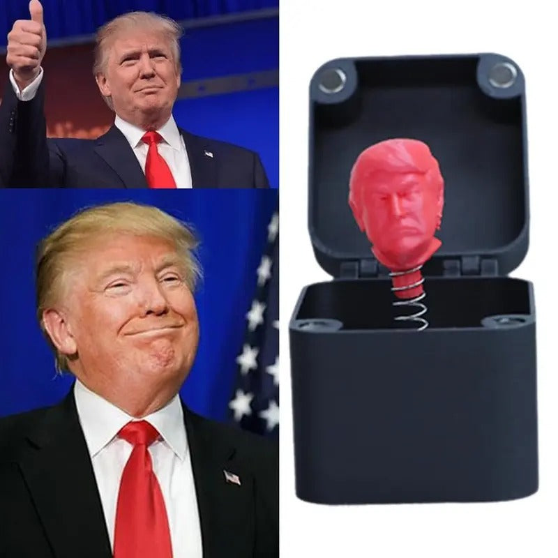 Trump-Inspired,Middle Finger Design Gift Box, Swoosh Count Creative Surprise Gift Box, Funny Desktop Ornament, Party Gift...
