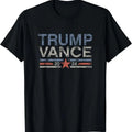 Trump JD Vance 2024 Retro Stripe and Star T-Shirt Hoodie, Sweatshirt | RetroVerseTees.com
