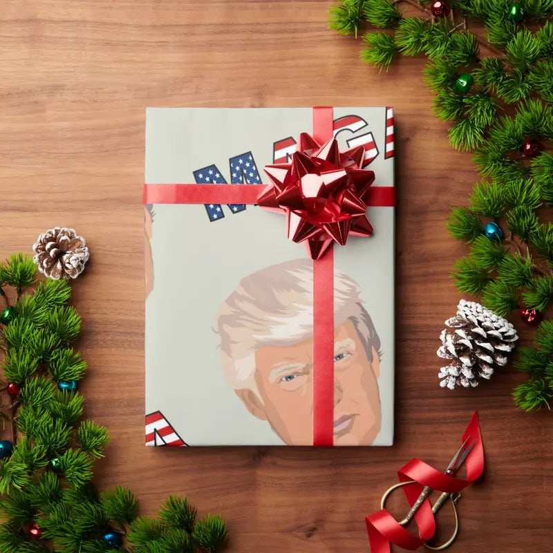 Trump MAGA Pattern Wrapping Paper T-Shirts, Hoodie, Sweatshirt | RetroVerseTees.com