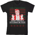 Trump Merry Christmas It's Gonna Be Yuge Men's T-Shirt Ugly Hoodie, Sweatshirt | RetroVerseTees.com