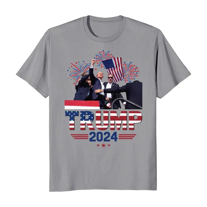 Trump Missed Shot Celebration Victory T-Shirt Hoodie, Sweatshirt | RetroVerseTees.com