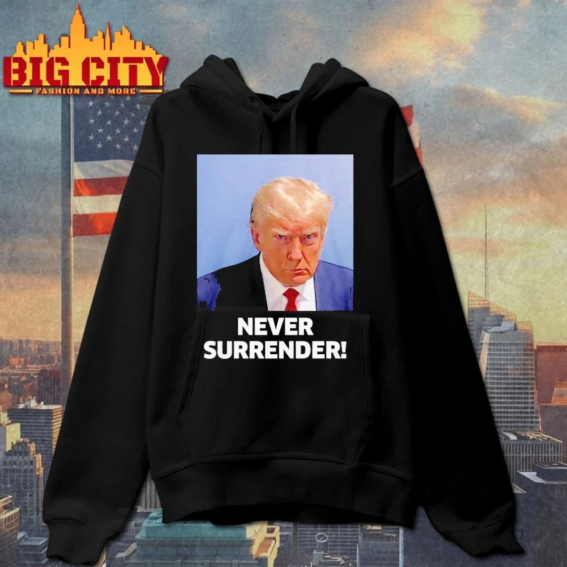 Trump Never Surrender Mugshot In Koria shirt