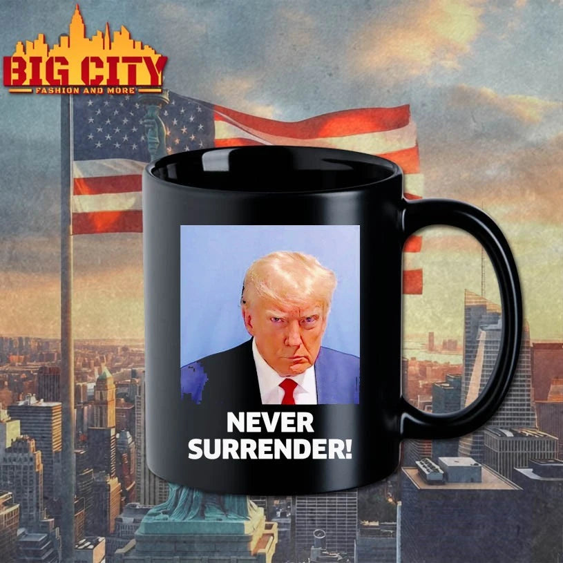 Trump Never Surrender Mugshot In Koria shirt