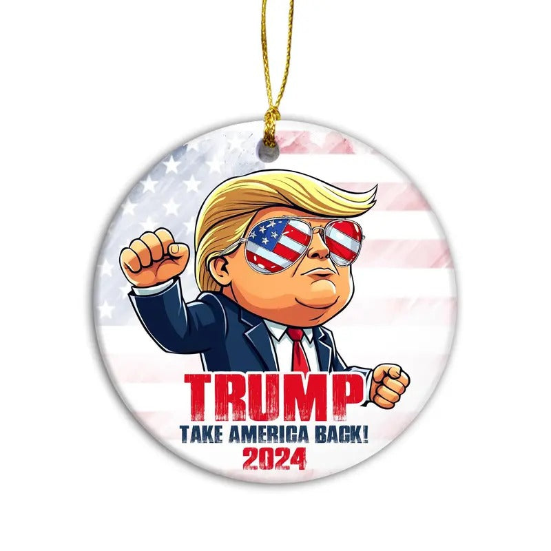 Trump Ornament 2024 Presidential Ornament, Take America Back, Mr President Of 2024, American Pride Keepsake, Trump Gifts,...