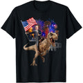 Trump Riding a Dinosaur T-rex Suppor Trump 2020 T-Shirt made in usa Hoodie, Sweatshirt | RetroVerseTees.com