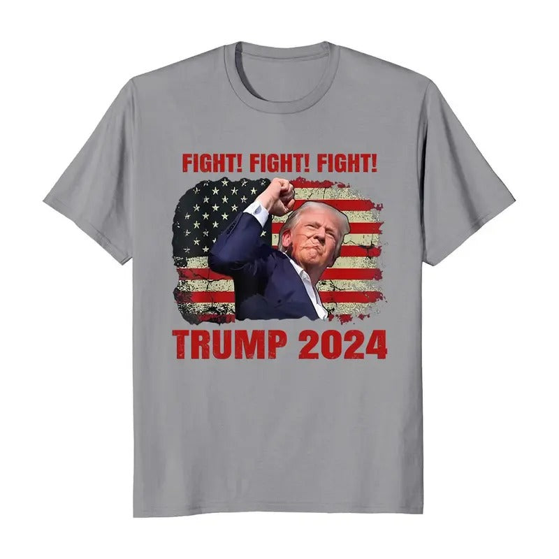 Trump Shot Fight! Fight! Fight! T-Shirt Hoodie, Sweatshirt | RetroVerseTees.com