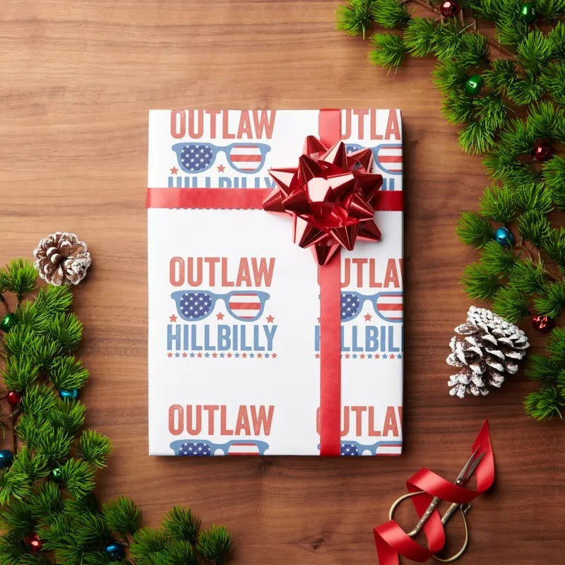 Trump Vance 2024 Outlaw Hillbilly Election Wrapping Paper T-Shirts, Hoodie, Sweatshirt | RetroVerseTees.com