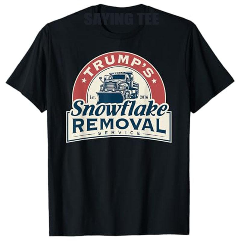 Trump'WB shield Snowflake Removal Service Funny Trump 2024 T-Shirt Humorous Christmas Costume Fashion Clothing Graphic...
