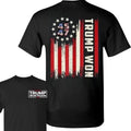 Trump Won 2024 45 47th President Usa Flag T-Shirt, Trump Won Get Over It, Inauguration Shirt, Trum Vance, Republican Tee,...