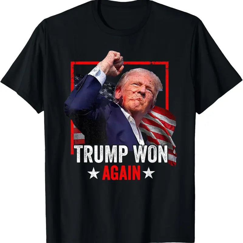 Trump Won Again 2024 Election President 47 th American Flag T-Shirtstyle{n002}2 T-Shirts, Hoodie, Sweatshirt