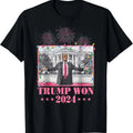 Trump Won Again 2024 Election President 47 th T-Shirt Hoodie, Sweatshirt | RetroVerseTees.com