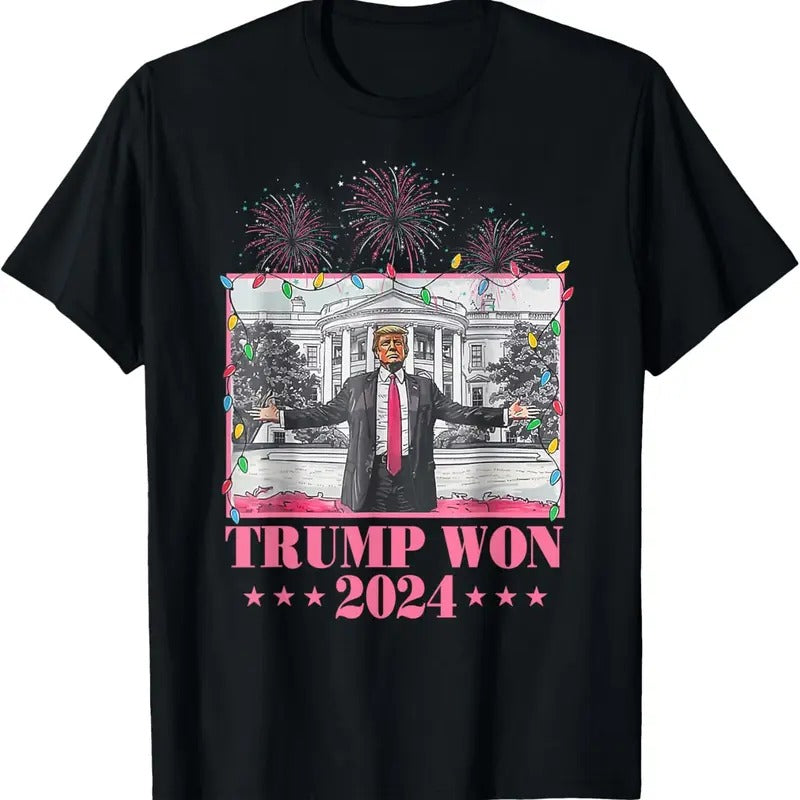 Trump Won Again 2024 Election President 47 th T-Shirt Hoodie, Sweatshirt | RetroVerseTees.com
