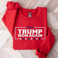 Trump Won Again Sweatshirt, After Election Shirt, Trump MAGA 2024 Shirt, Trump 47th President, Take America Back, Gift...