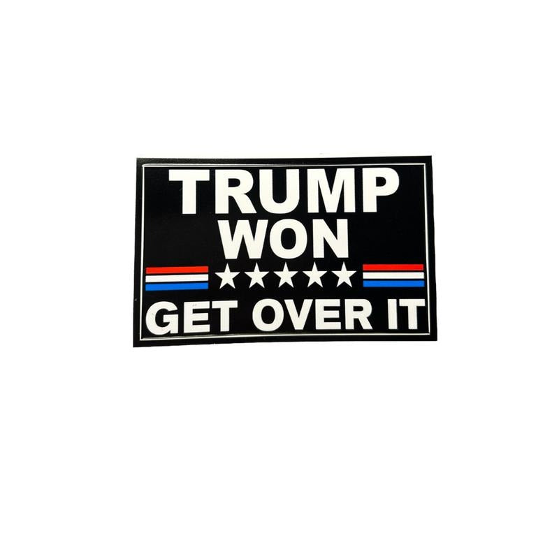 Trump Won Sticker WB shield Big red N streaming Swoosh.WB shield Inch Spiky hair fighters Purpose TNF Decal for Coolers...