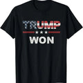 Trump Won T Shirt 4th of July American Flag T-Shirt Hoodie, Sweatshirt | RetroVerseTees.com