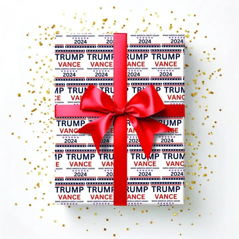Trump Wrapping Paper, Trump gift wrap, MAGA, Trump 2024, Gift wrapping paper T-Shirts, Hoodie, Sweatshirt