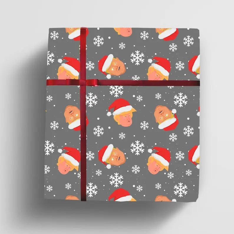 Trump wrapping paper, Trump Christmas Gift Wrap - Xmas Wrapping Paper - Trump Gift Wrap - Trump Wrapping paper Rolls,...