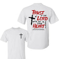 Trust In The Lord With All Your Heart Shirt, Men's Cross Graphic Tee, 2025 Casual Summer Outfit, Christian Jesus Shirts,...