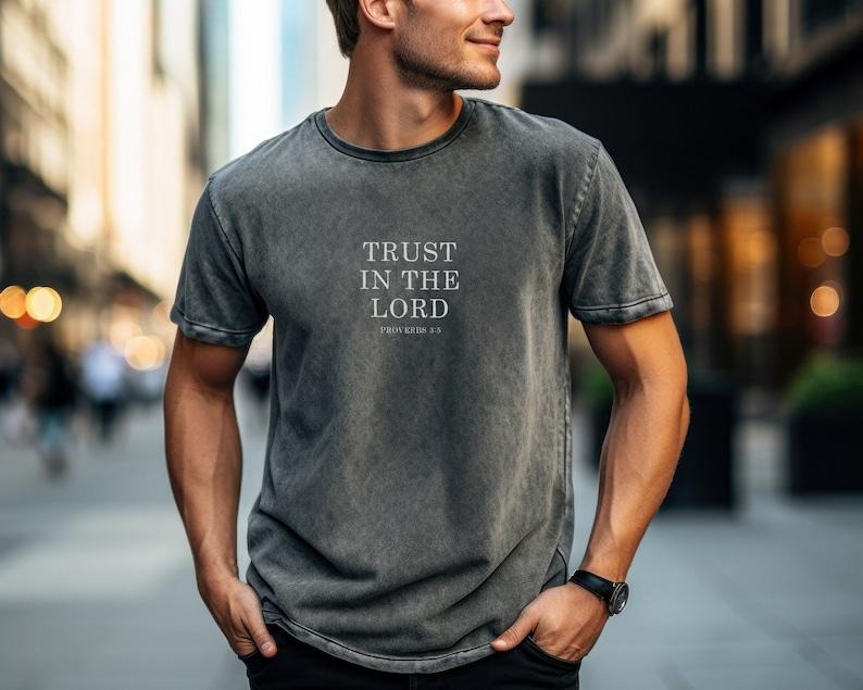 Trust In The Lord, Mens and Womens Christian tShirt Bible Verse Hoodie, Sweatshirt | RetroVerseTees.com