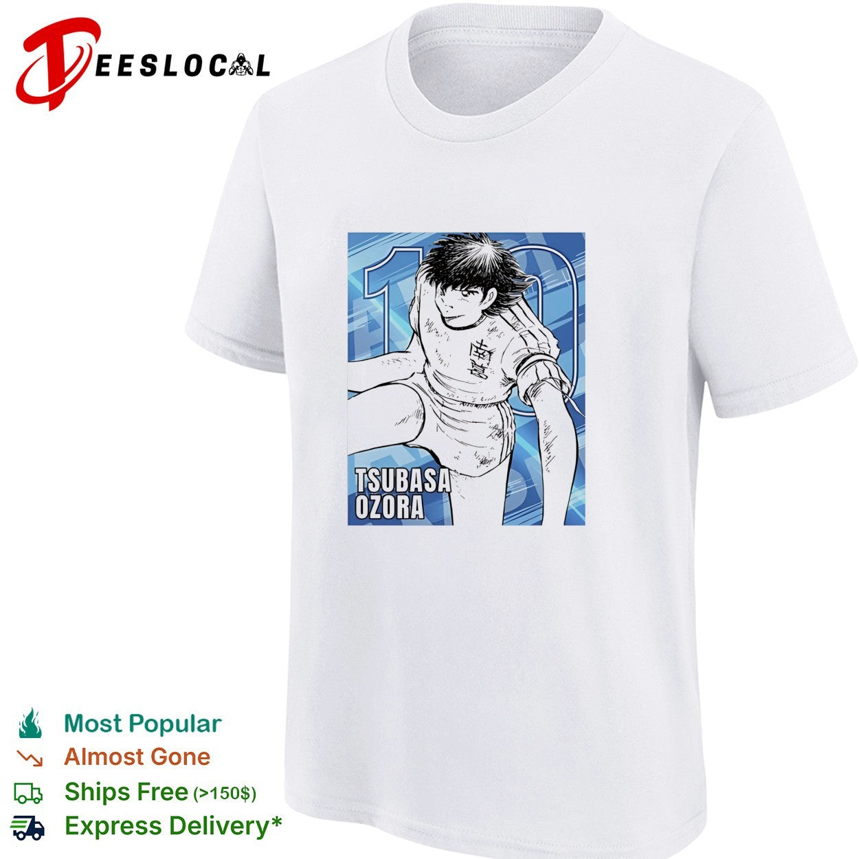 Tsubasa Ozora Nankatsu Sc Fc Captain Tsubasa Anime Manga Series Number 10 shirt