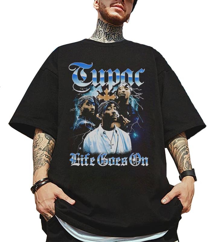 Tupac Life Goes On Shirt, Vintage Tupac Shakur Shirt, 2Pac 90s Shirt, 2Pac Shakur Shirt, Vintage 90s Bootleg Tupac Shirt,...