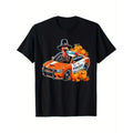 Turkey Driving Police Car Thanksgiving Driver Fall Pumpkins, 100% Cotton, Halloween Thanksgiving Christmas Gifts for Men...