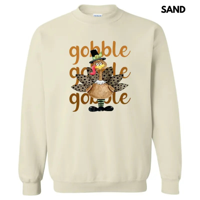 Turkey Gobble Gobble Sweatshirt T-Shirts, Hoodie | RetroVerseTees.com