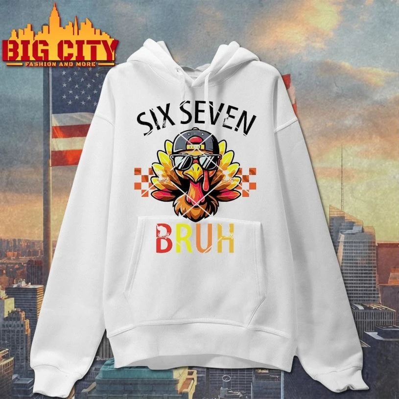 Turkey glass Six Seven Bruh Thanksgiving Shirt