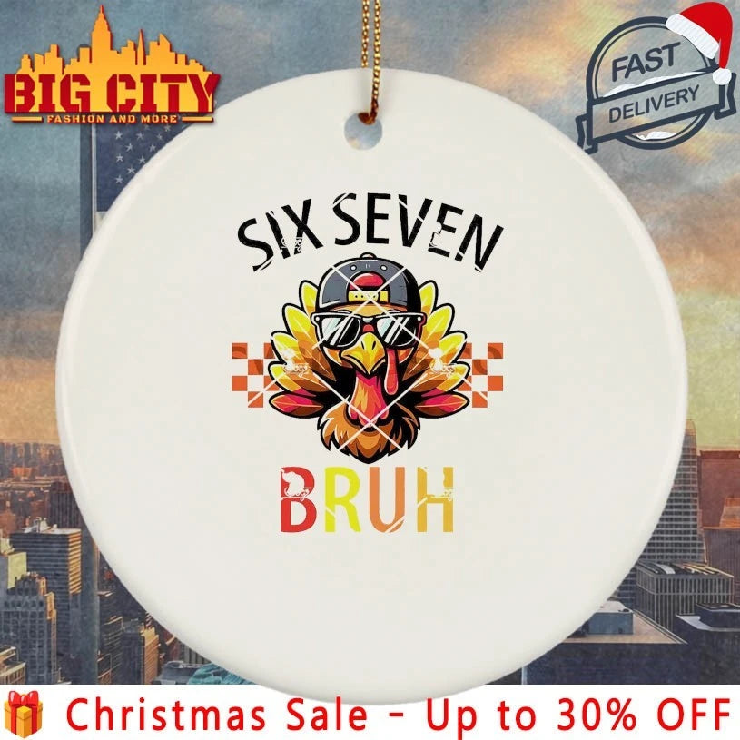 Turkey glass Six Seven Bruh Thanksgiving Shirt