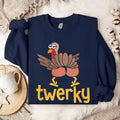 Twerky Turkey Butt Sweatshirt, Funny Thanksgiving Twerk Dance Pun Gift Sweatshirt, Funny Turkey Shirt, Funny Thanksgiving...