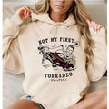 Twisters Not My First Tornadeo, Funny Hoodie Casual Street Style Fleece Fabric Pullover Hooded Sweatshirt for Women for...