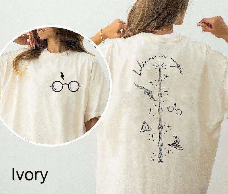 Two Sided Wizard Castle Book Comfort Colors Shirt, Potter World Tee Best Price Hoodie, Sweatshirt | RetroVerseTees.com