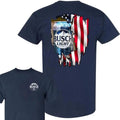 Two-sided Busch Light American Flag T-shirts, Funny Summer Graphic Tee, Trendy Outdoors Beer Lover Sweatshirt, Unisex...