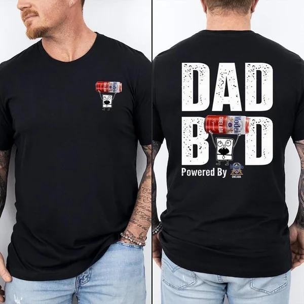 Two-sided Dad Bob Powered By Chelada Beer T-shirt, Father's Day Gifts, Doodlebob Papa Tee, Funny Summer Graphic Tee,...