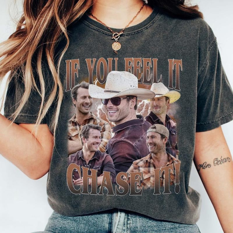 Tyler Owens Twisters T Shirt - If You Feel It, Chase It, Movie tshirt, Vintage Tee Hoodie, Sweatshirt | RetroVerseTees.com