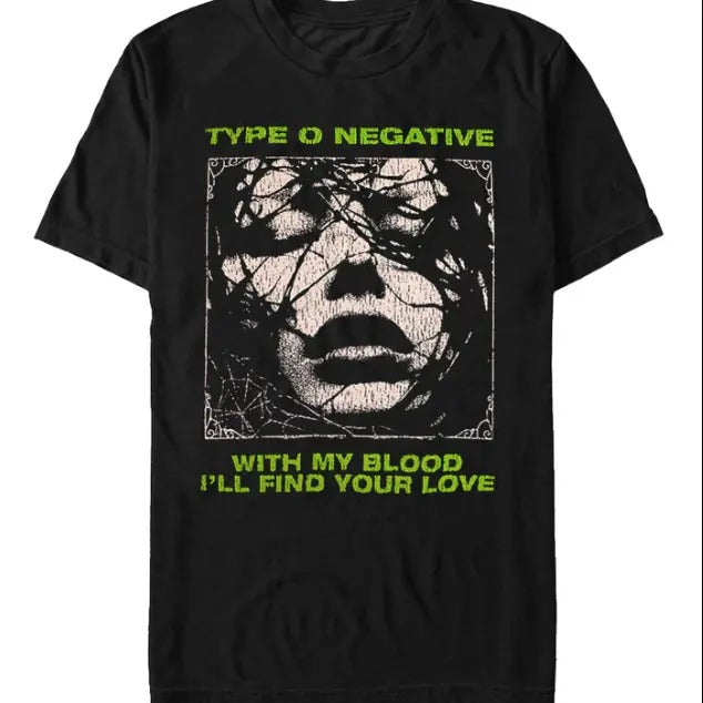 Type O Negative With My Blood black T shirt Unisex tee Graphic tee Cotton Fabric Hoodie, Sweatshirt | RetroVerseTees.com